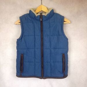Gymboree Kids Blue Fleece Lined Puffer Vest size M